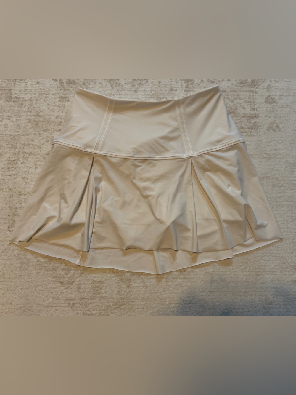 Lululemon White Pace Rival High Rise Pleated Tennis Golf Athletic Skirt
